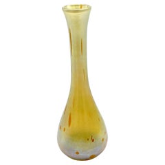 Antique Tall Elongated Loetz Austria Oil Spot Decorated Vase, Circa 1900s
