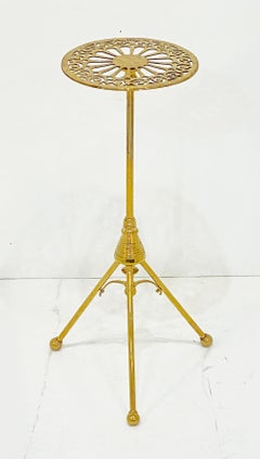 Tall English Table or Plant Stand of Brass from the Aesthetic Movement