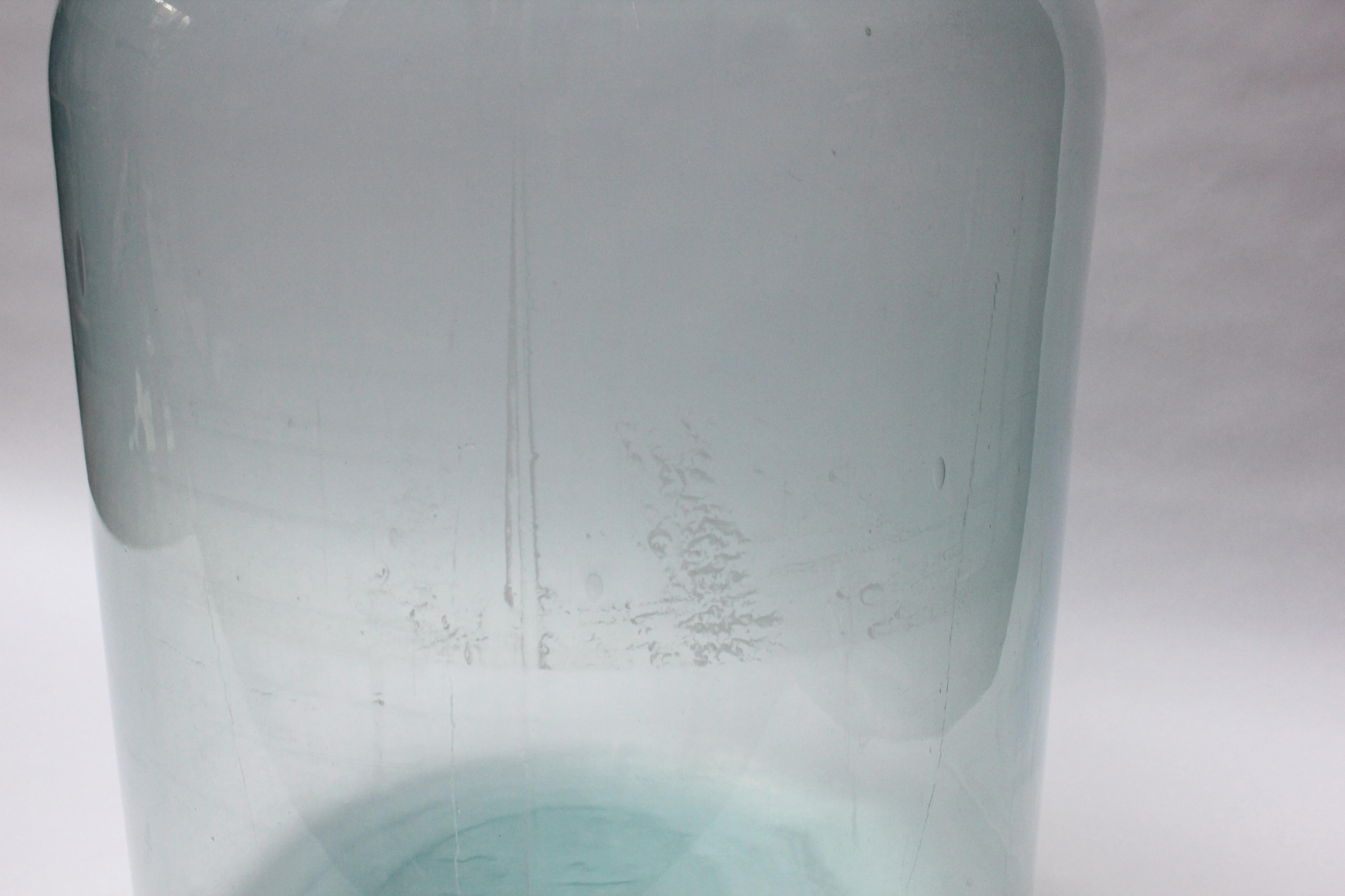 Tall European French Ice Blue Demijohn / Carboy In Good Condition In Brooklyn, NY