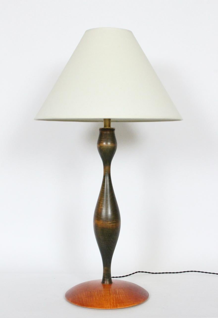 American Tall Eva Zeisel RB Universal Woodworks Maple Table Lamp, 1999 For Sale