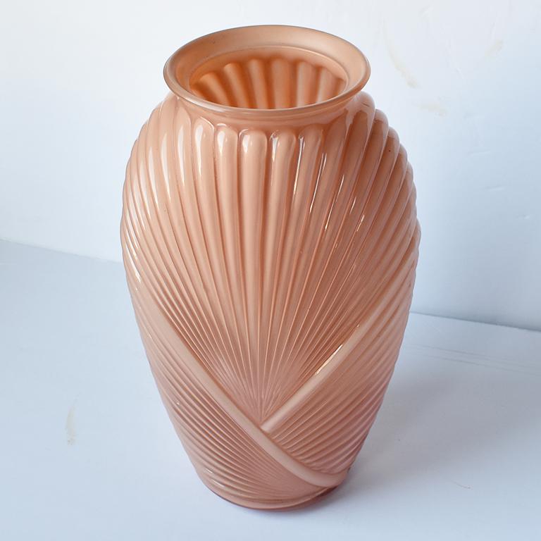 pink art deco vase