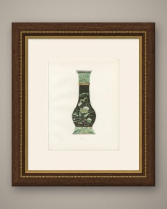 Tall Famille Noire Quadrangular Vase, Four Seasons, Gorer Plate 1911