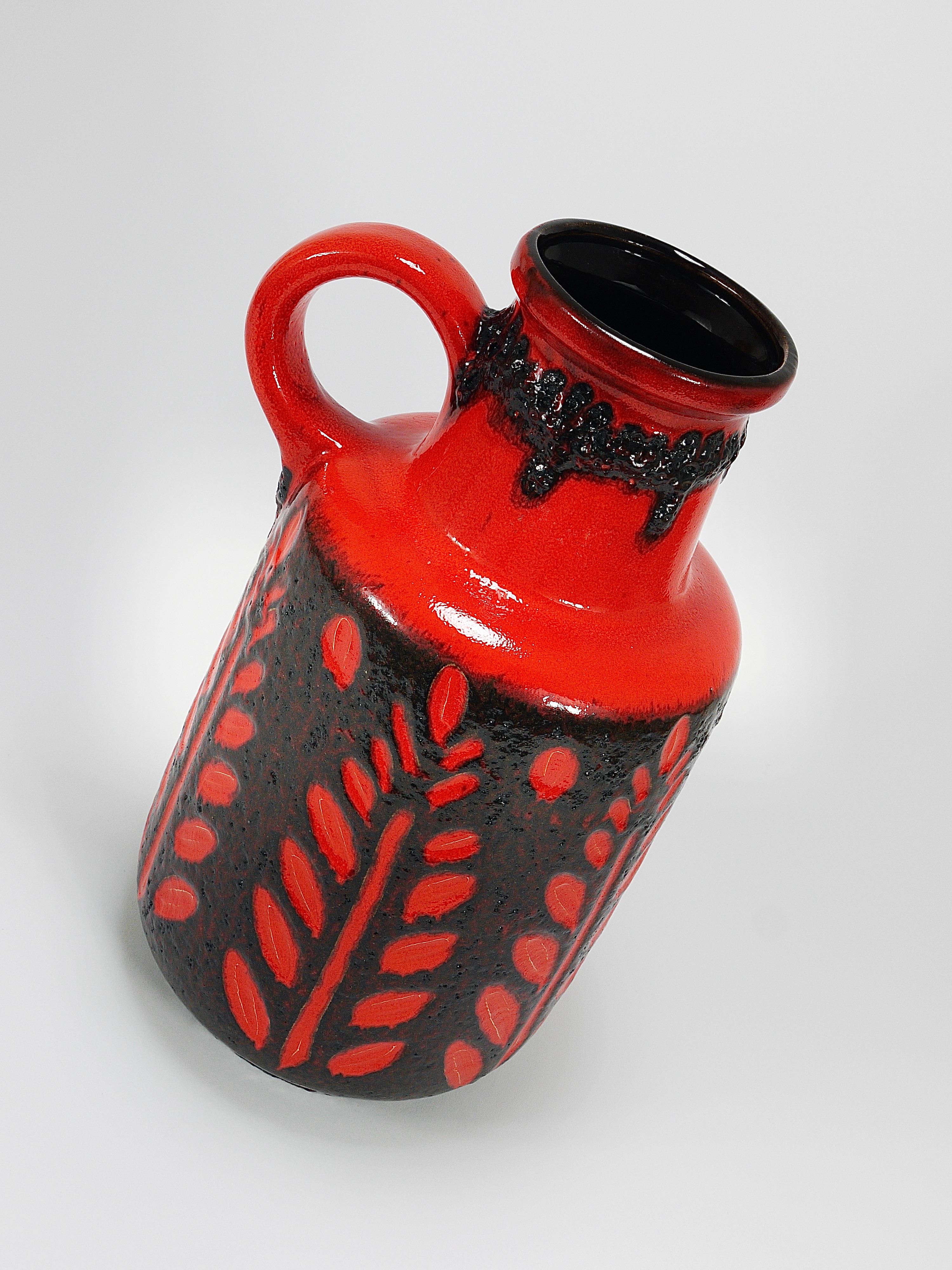Große Bodenvase aus Fat Lava-Kunstkeramik von Scheurich, Westdeutschland, 1970er Jahre im Angebot 3