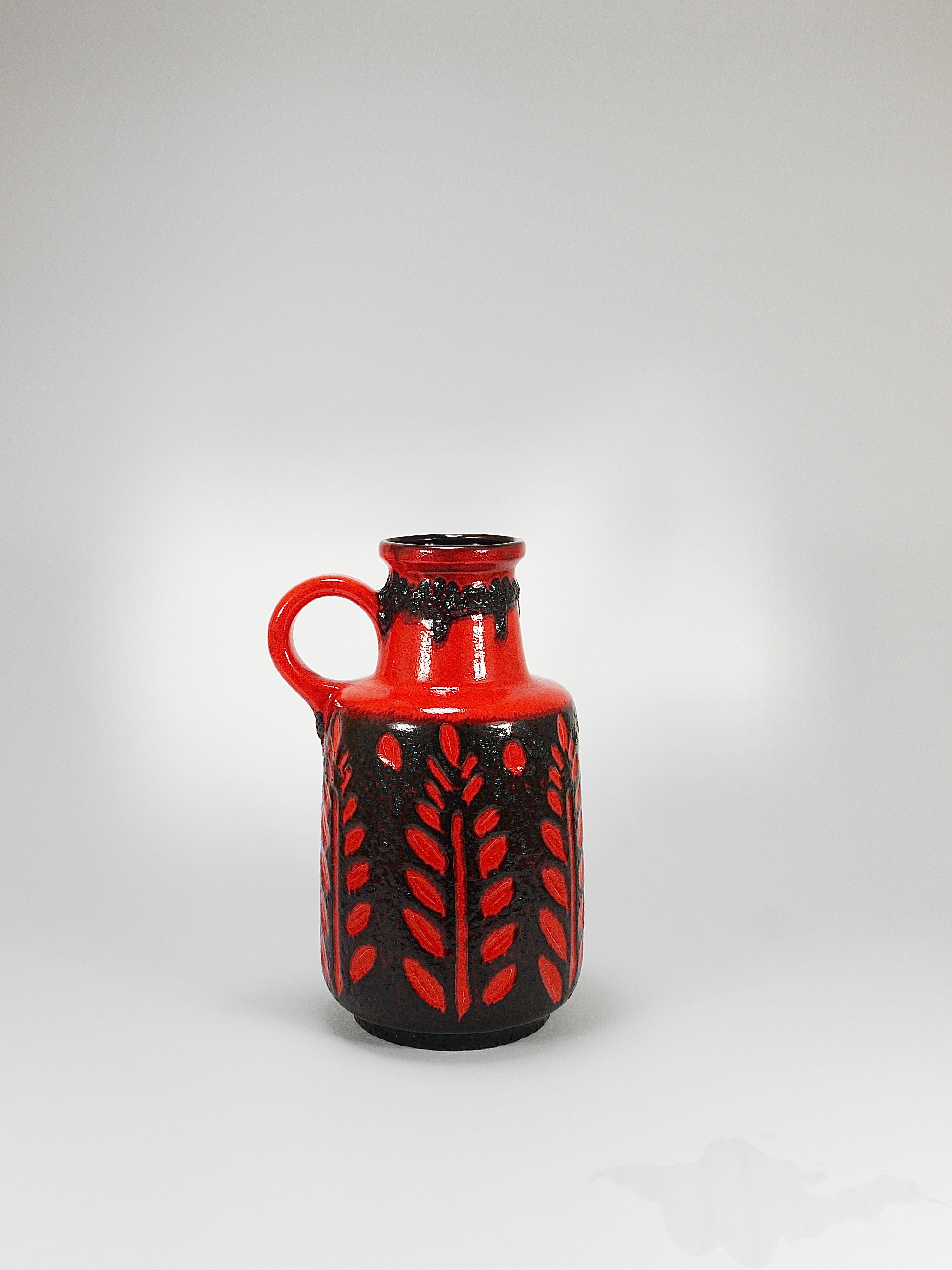 Große Bodenvase aus Fat Lava-Kunstkeramik von Scheurich, Westdeutschland, 1970er Jahre im Angebot 4