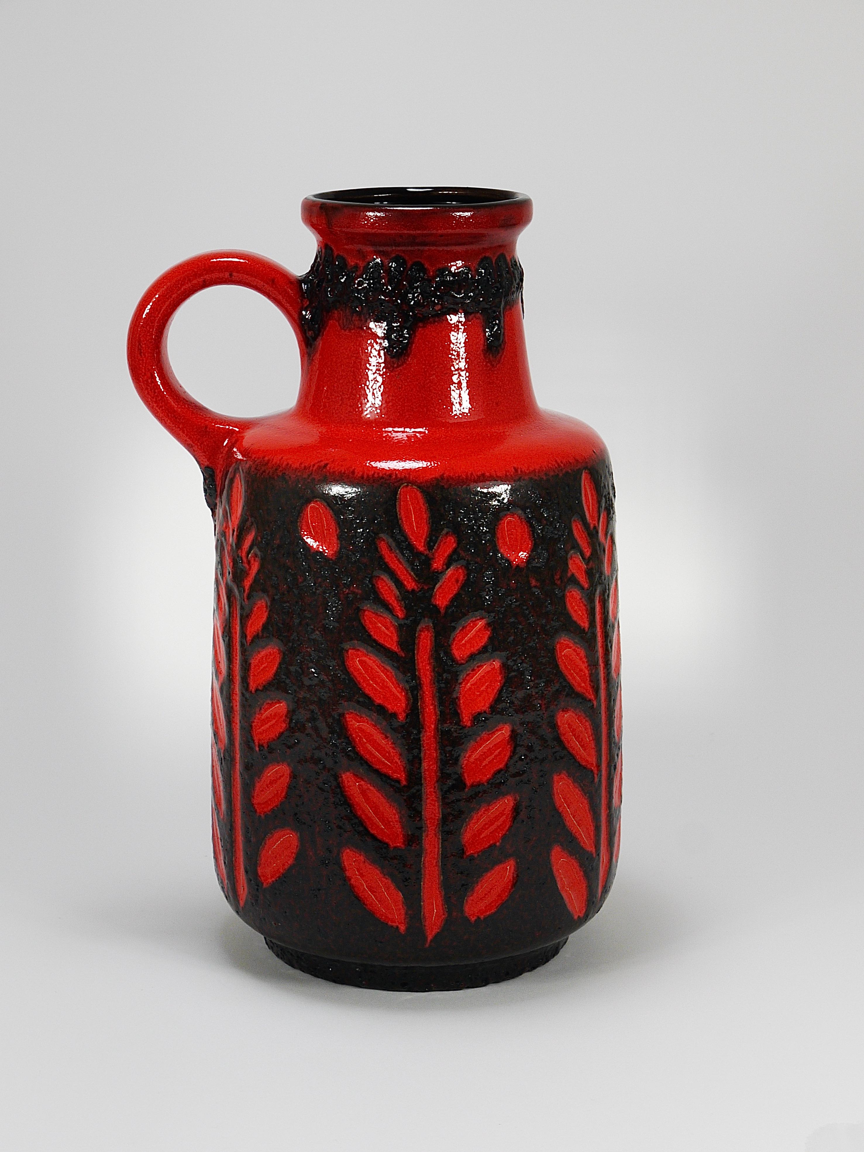 Große Bodenvase aus Fat Lava-Kunstkeramik von Scheurich, Westdeutschland, 1970er Jahre im Angebot 5