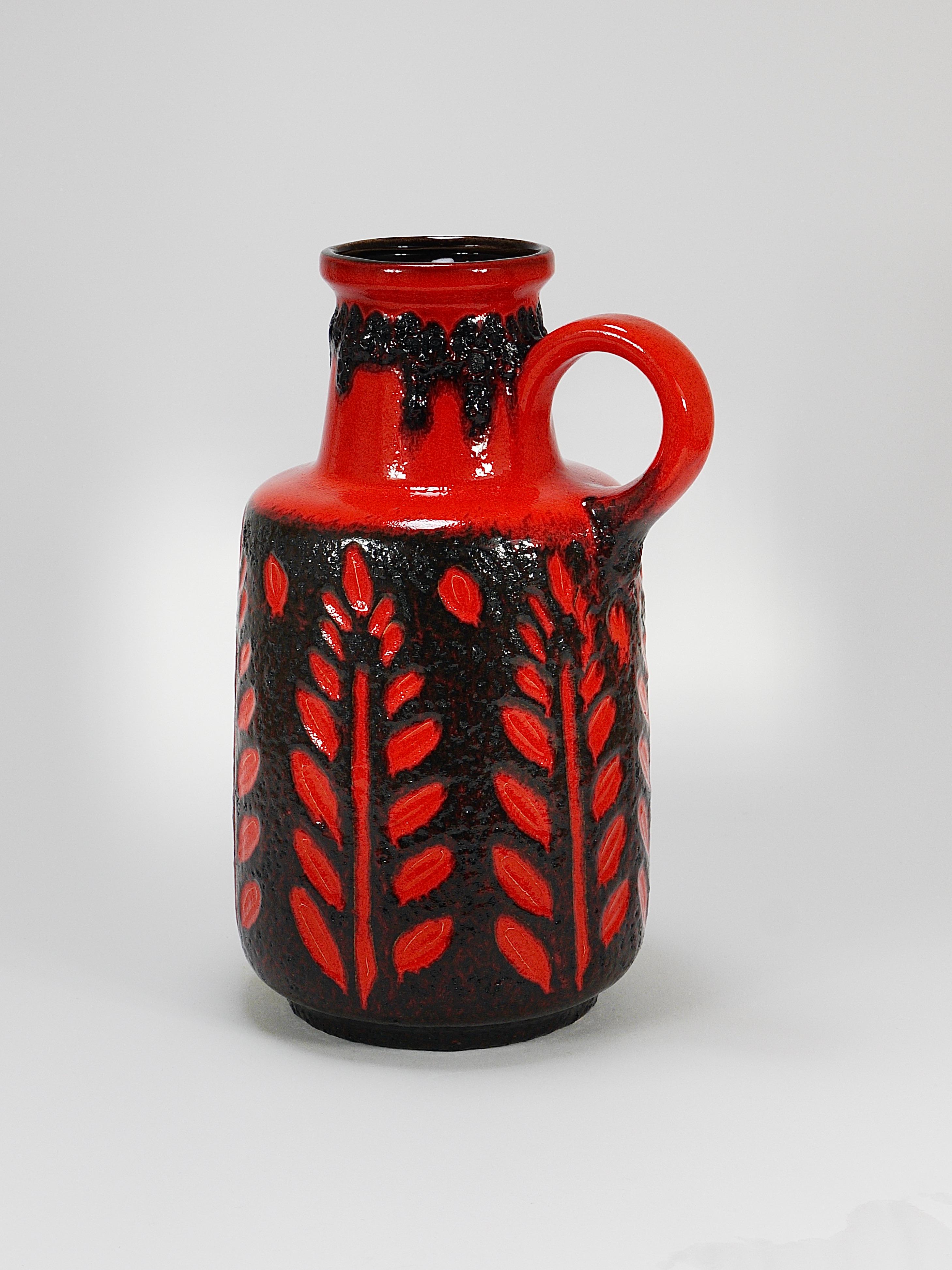 Große Bodenvase aus Fat Lava-Kunstkeramik von Scheurich, Westdeutschland, 1970er Jahre im Angebot 6
