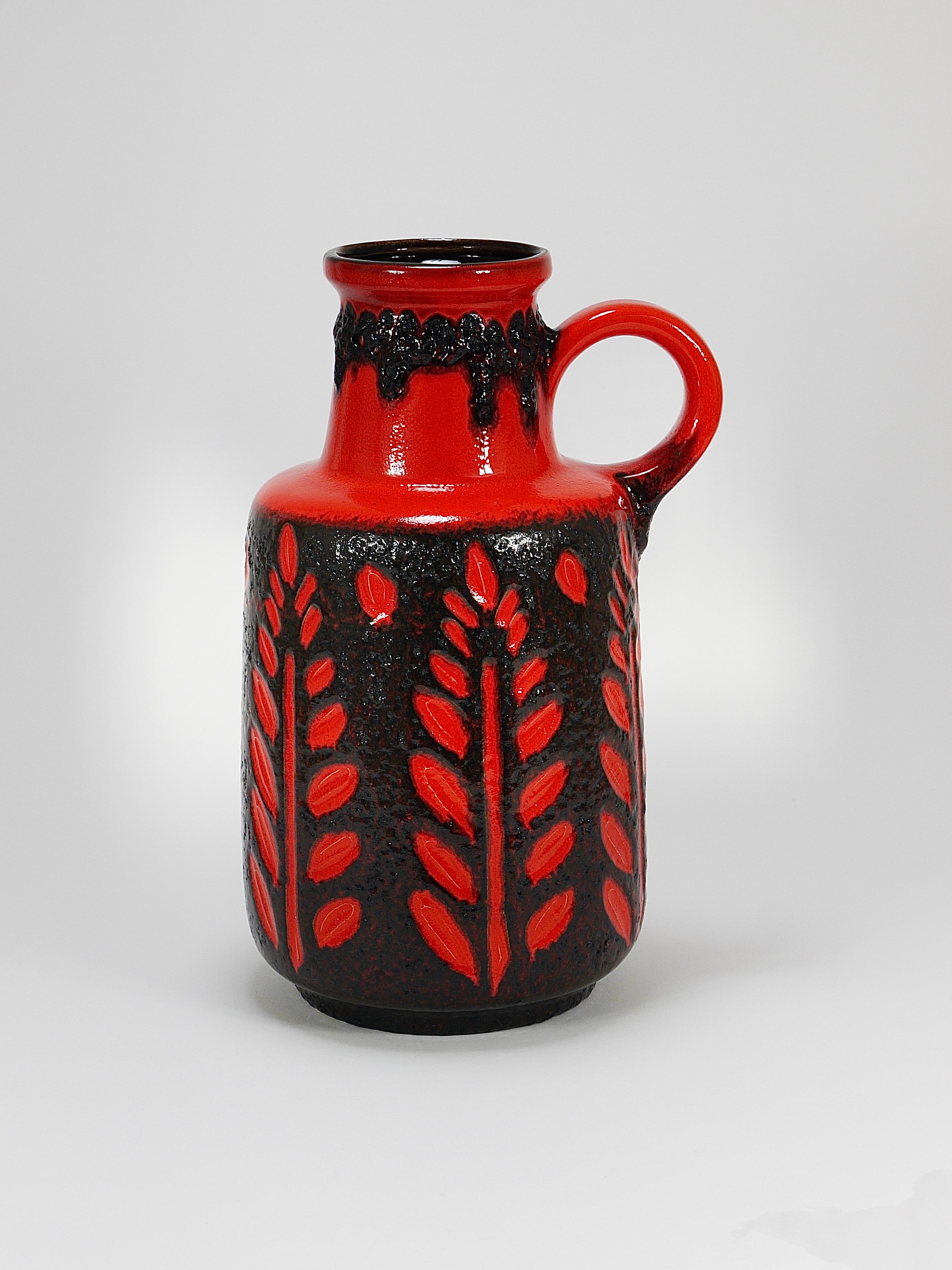 Große Bodenvase aus Fat Lava-Kunstkeramik von Scheurich, Westdeutschland, 1970er Jahre im Angebot 7