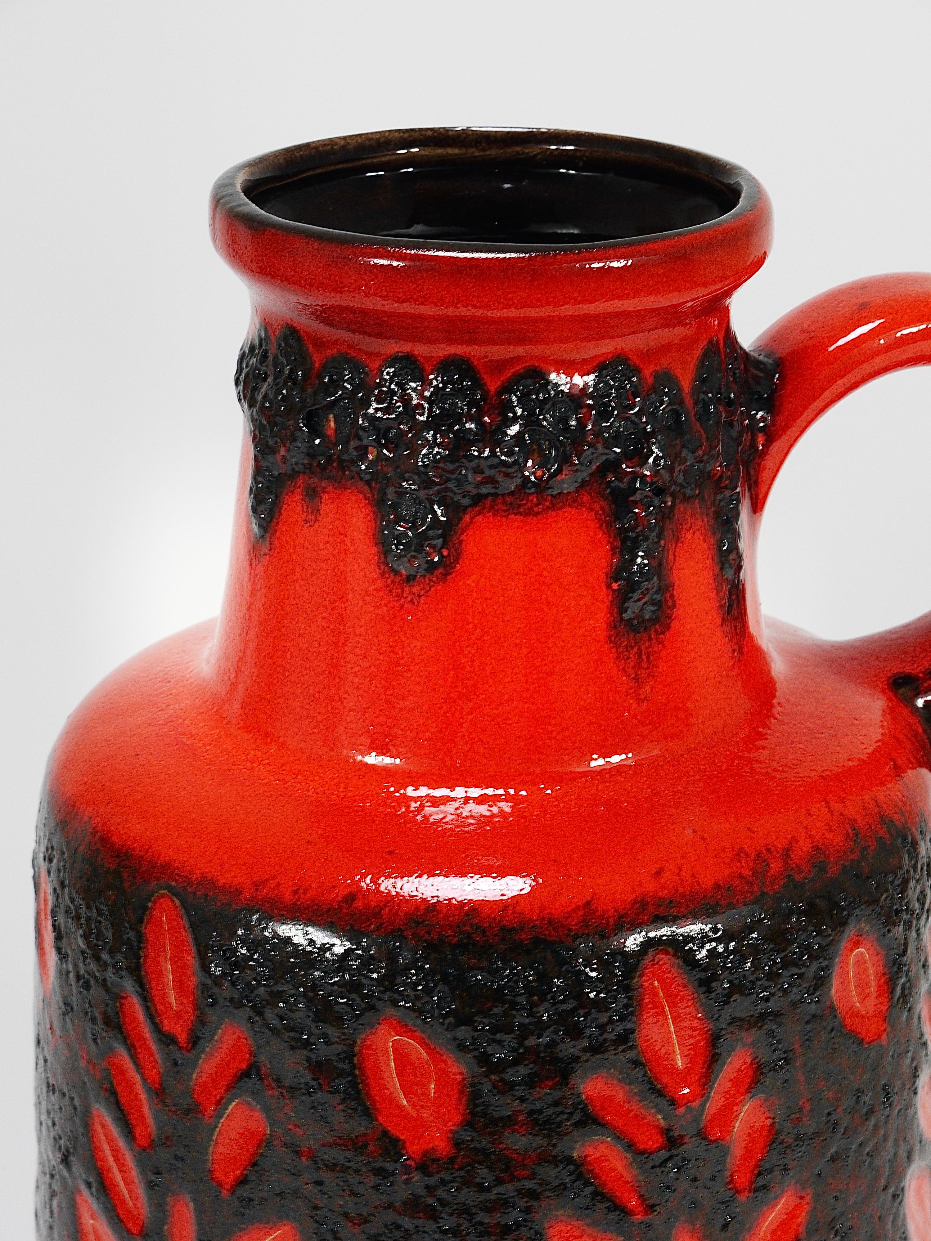 Große Bodenvase aus Fat Lava-Kunstkeramik von Scheurich, Westdeutschland, 1970er Jahre im Angebot 9