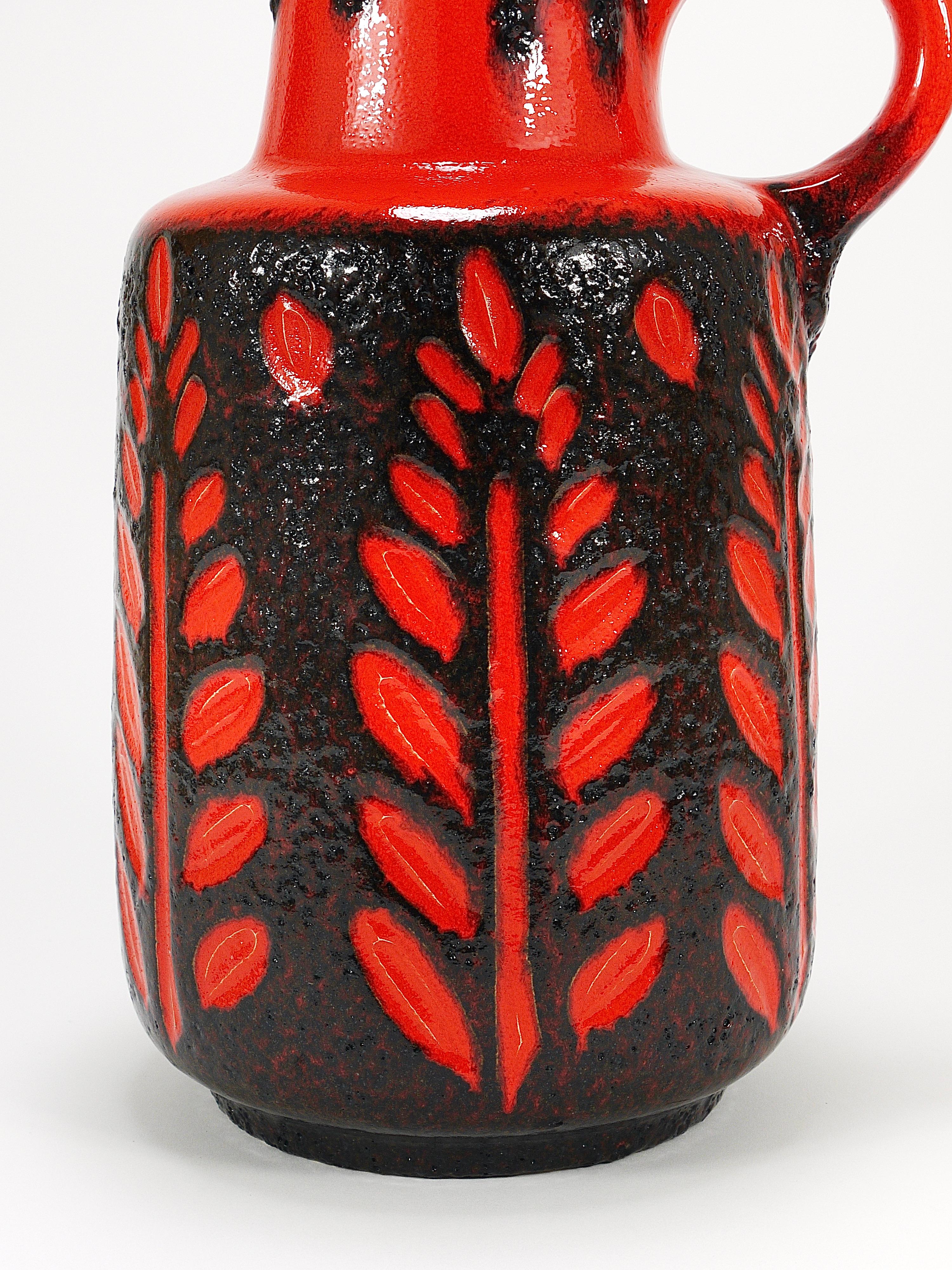Große Bodenvase aus Fat Lava-Kunstkeramik von Scheurich, Westdeutschland, 1970er Jahre (Glasiert) im Angebot