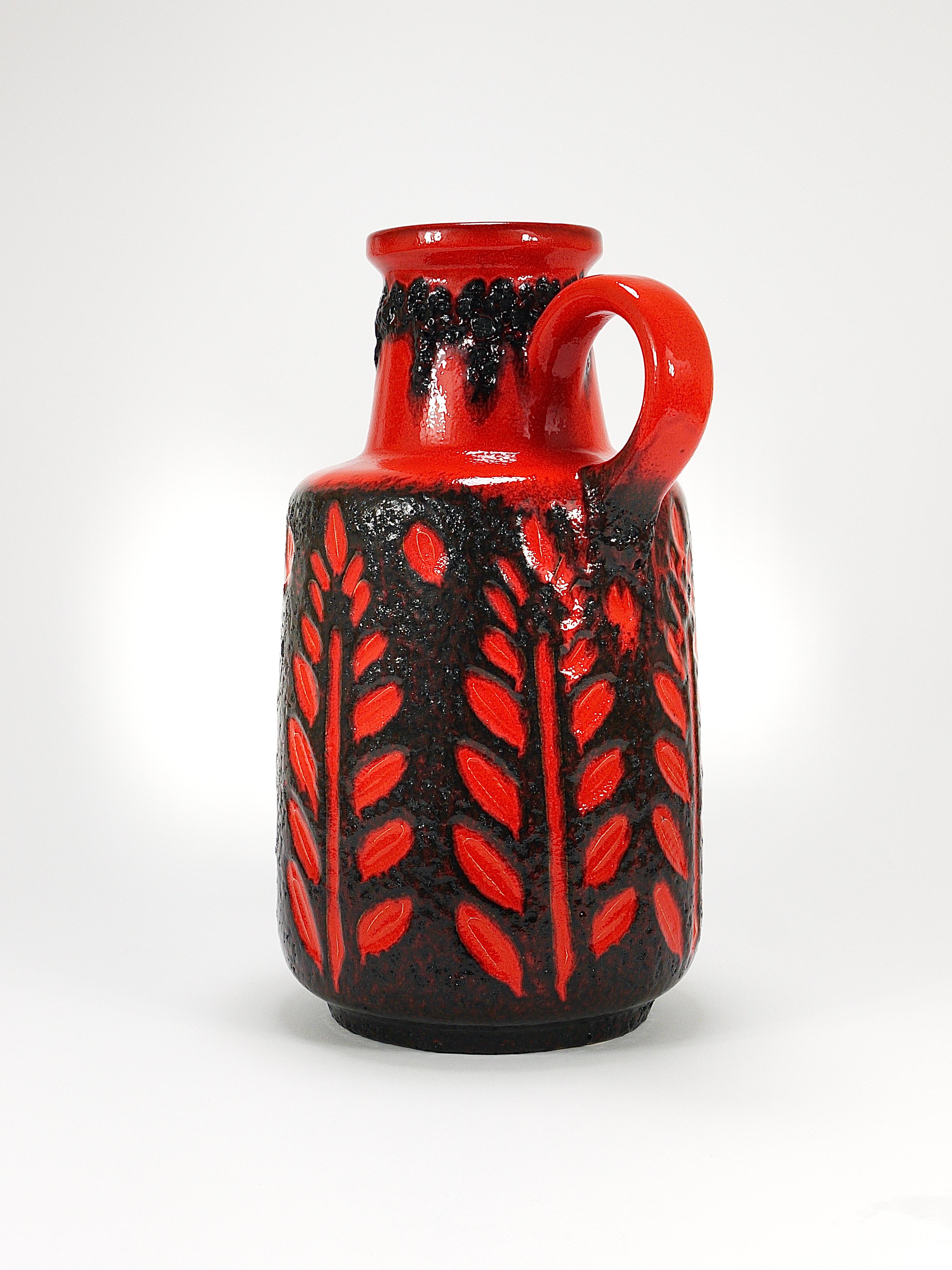 Große Bodenvase aus Fat Lava-Kunstkeramik von Scheurich, Westdeutschland, 1970er Jahre im Zustand „Gut“ im Angebot in Vienna, AT