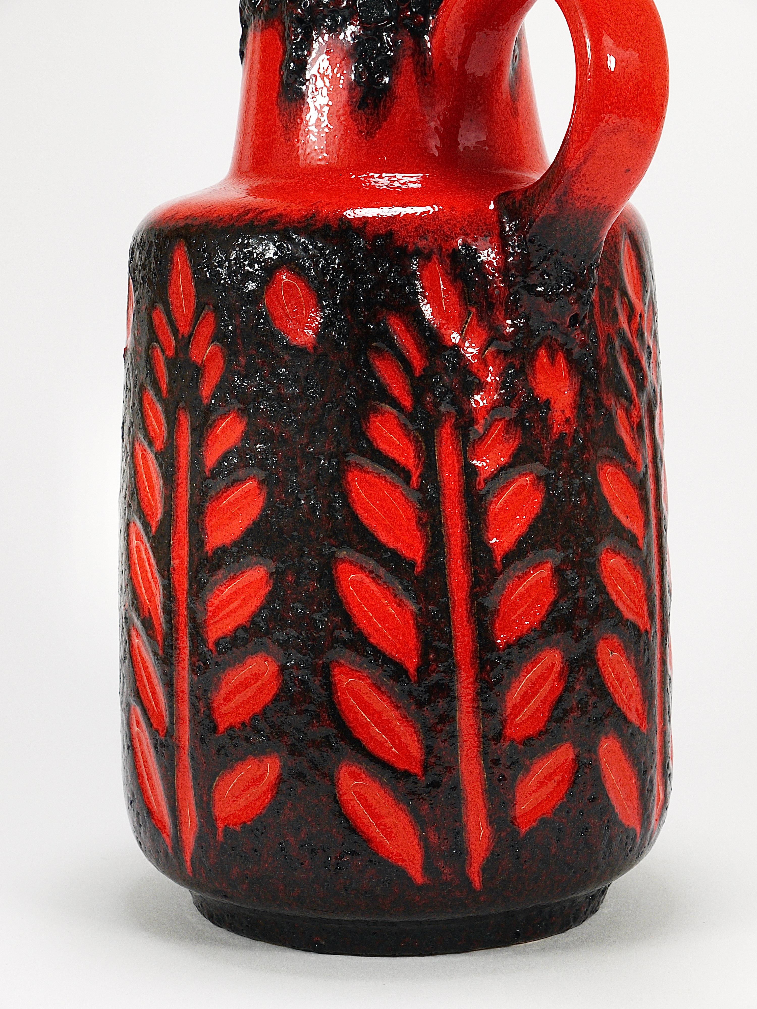 Große Bodenvase aus Fat Lava-Kunstkeramik von Scheurich, Westdeutschland, 1970er Jahre (20. Jahrhundert) im Angebot
