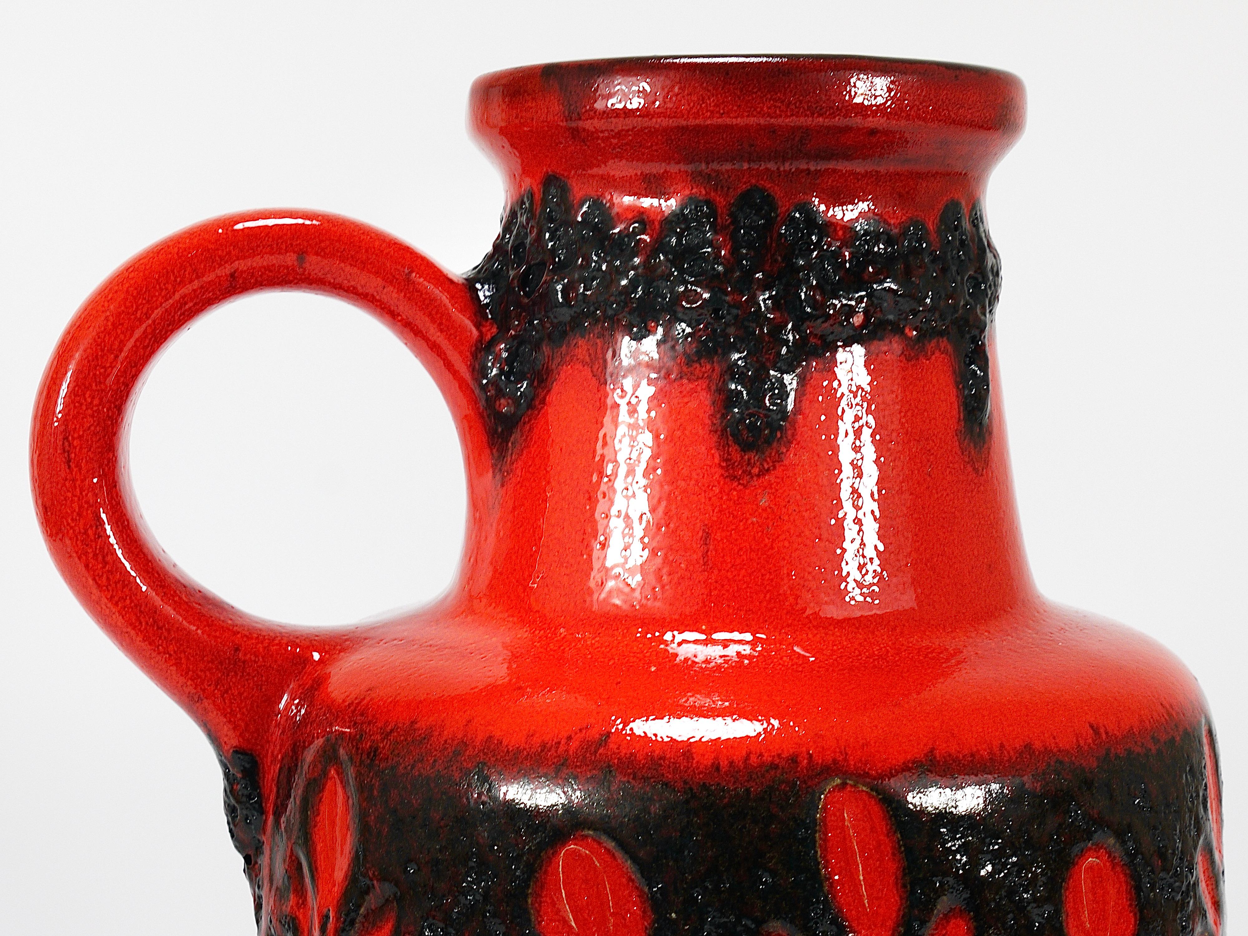 Große Bodenvase aus Fat Lava-Kunstkeramik von Scheurich, Westdeutschland, 1970er Jahre (Keramik) im Angebot