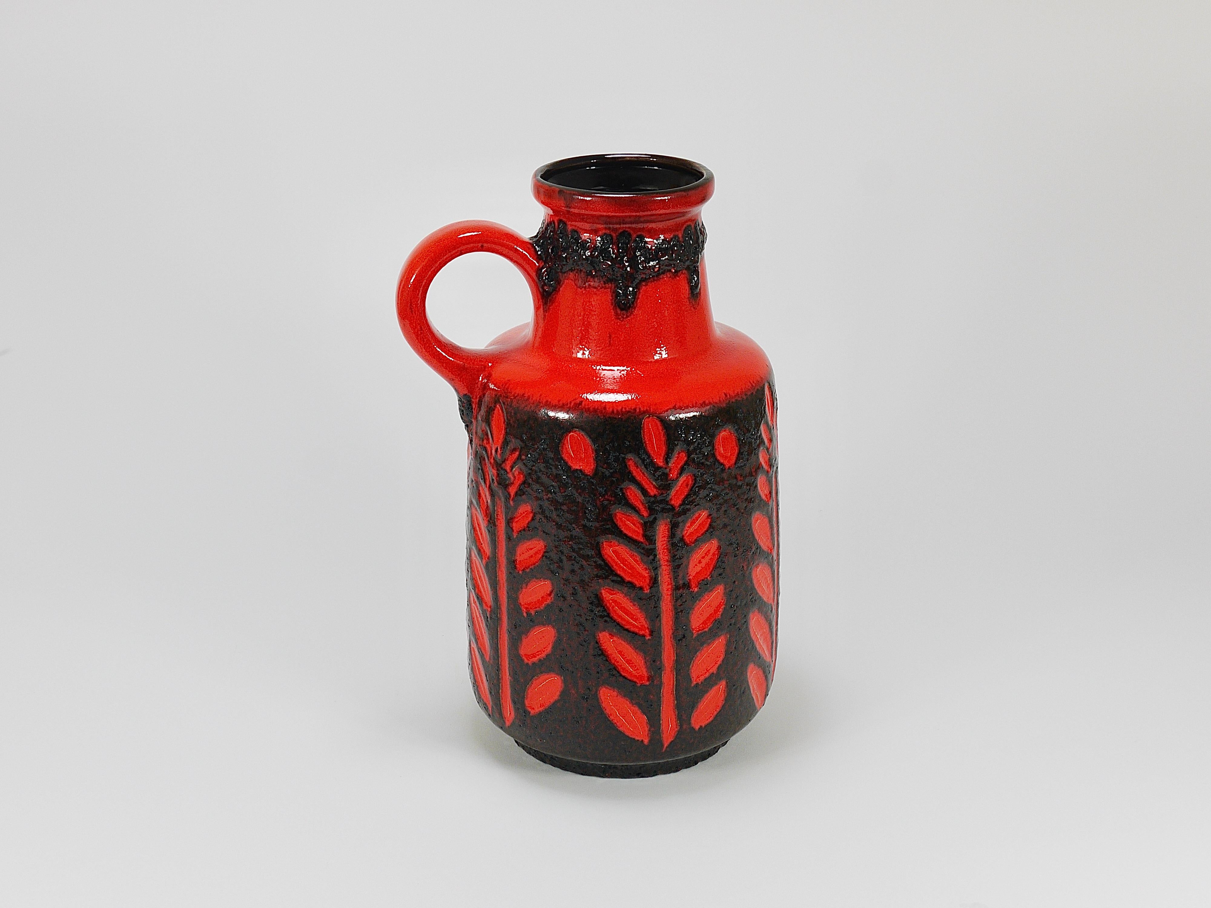 Große Bodenvase aus Fat Lava-Kunstkeramik von Scheurich, Westdeutschland, 1970er Jahre im Angebot 1