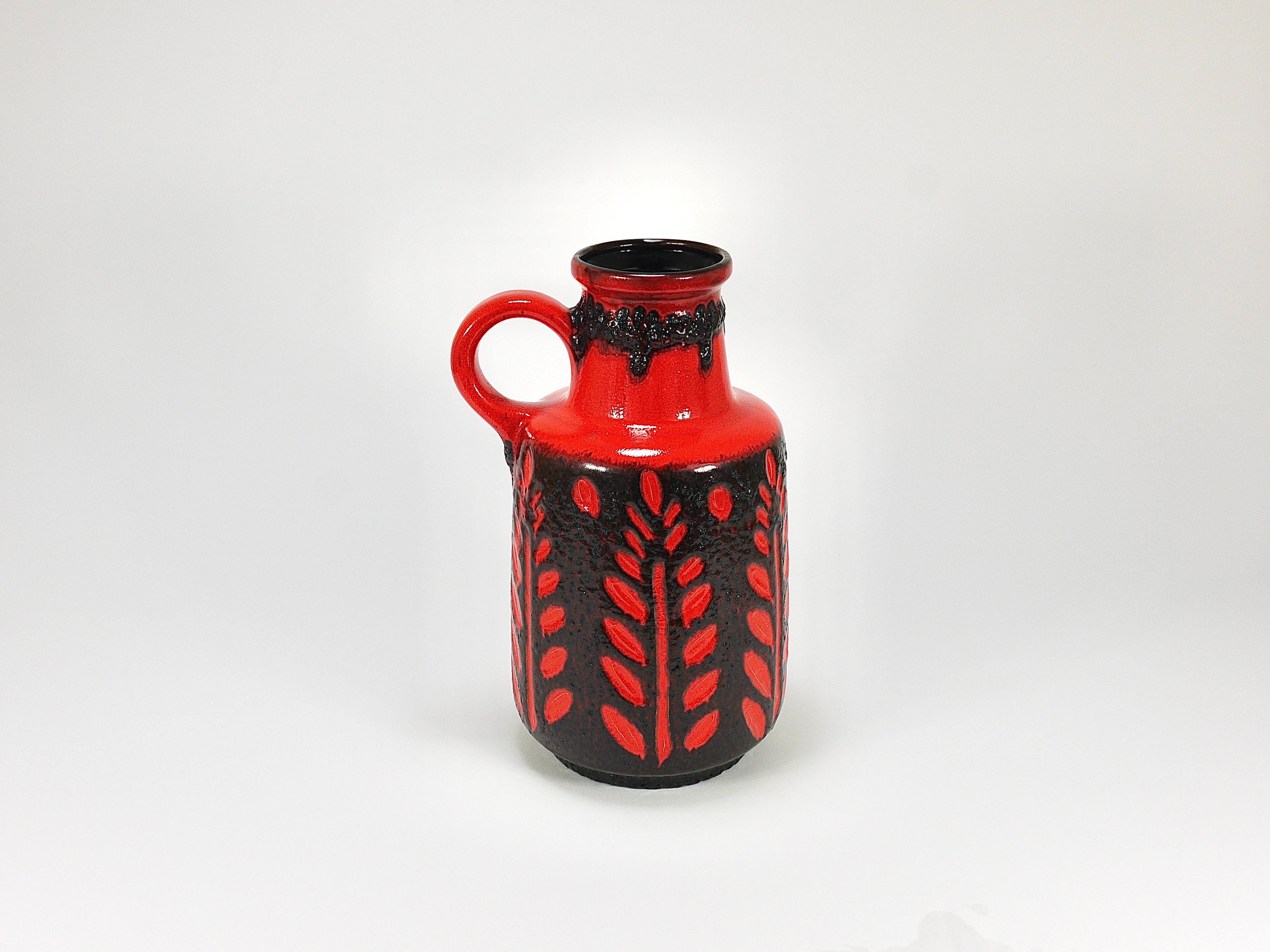Große Bodenvase aus Fat Lava-Kunstkeramik von Scheurich, Westdeutschland, 1970er Jahre im Angebot 2
