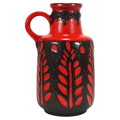 Große Bodenvase aus Fat Lava-Kunstkeramik von Scheurich, Westdeutschland, 1970er Jahre