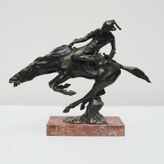 "Tall Feather" Art Deco Bronze Sculpture by Bruno Zach