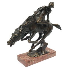 "Tall Feather" Sculpture en bronze Art Déco de Bruno Zach