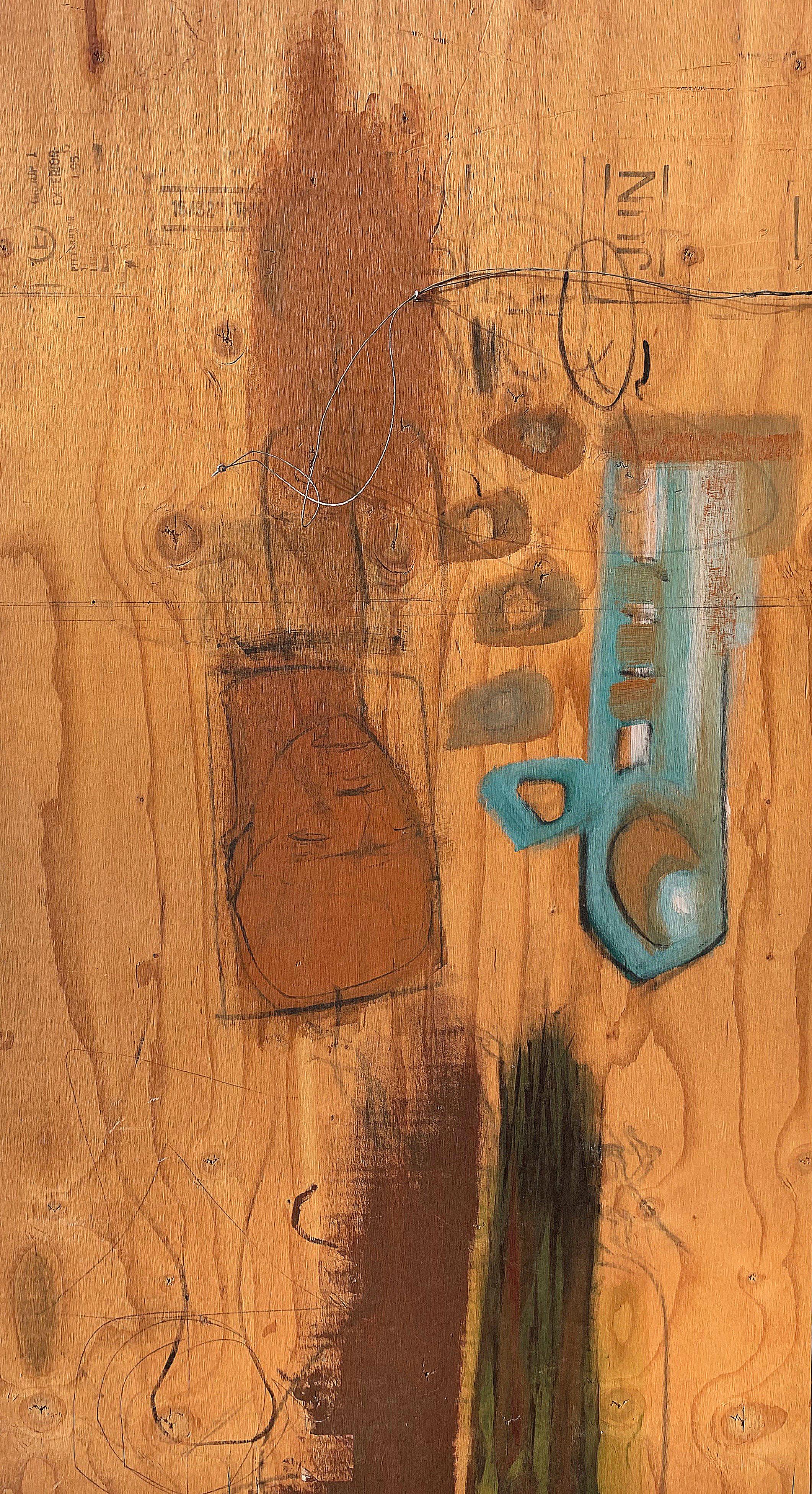 Pintura figurativa alta sobre madera contrachapada 3