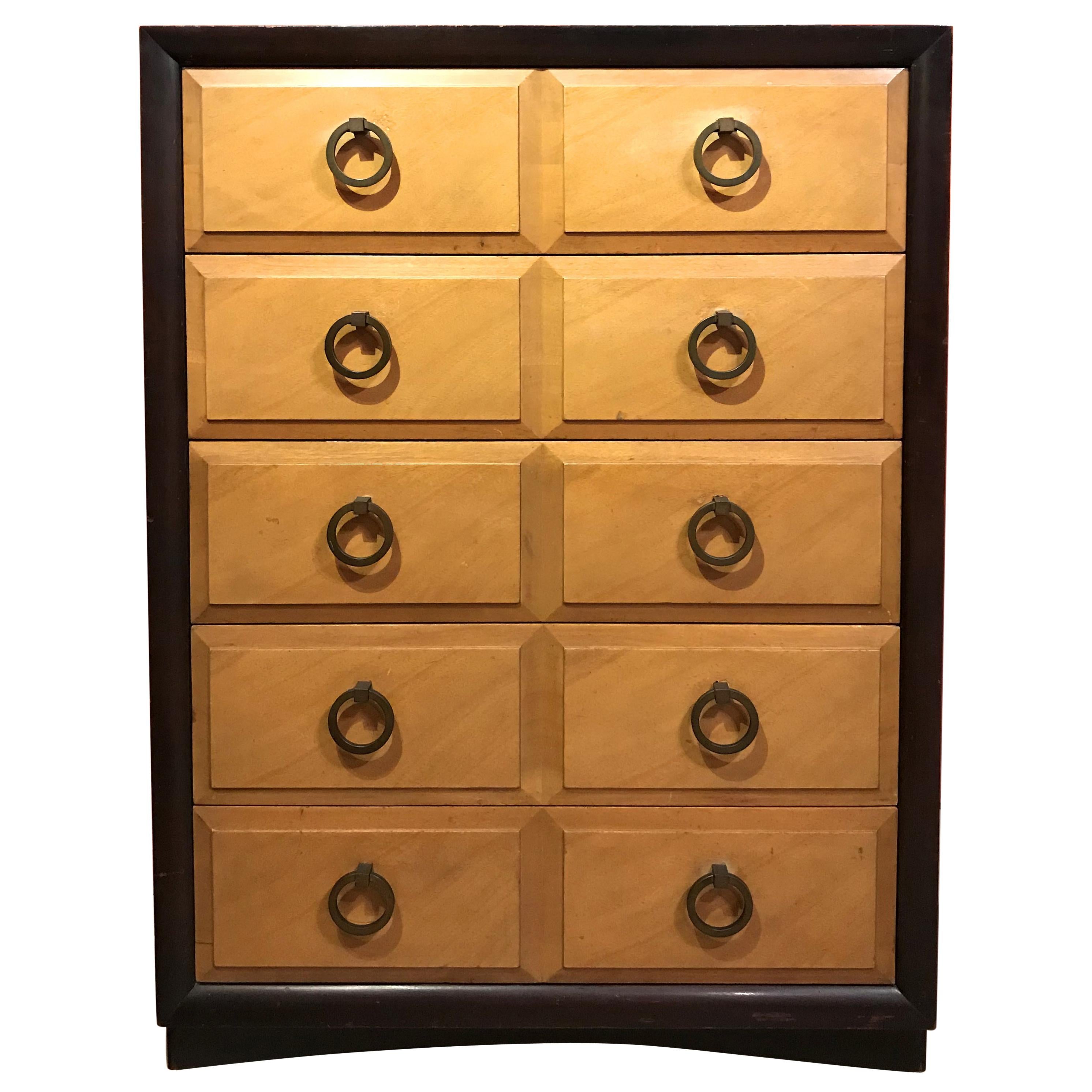 Tall Five Drawer Midcentury Chest Moderne by Widdicomb Furniture Co.