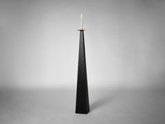 Tall Floor Candle Holder - Brutalist - Sculptural - Solid Oak - Taes by Mokko