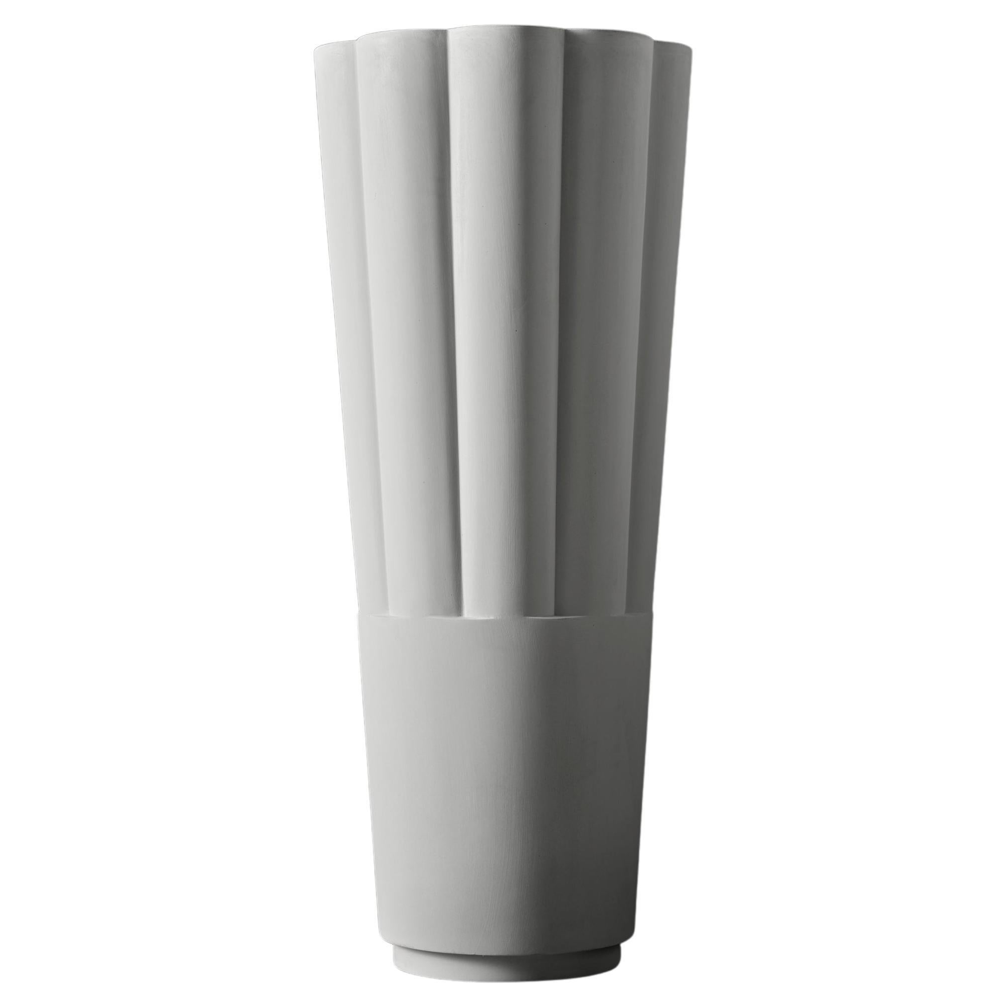 Fluted vase planter, BYBLOS 03 by Sirak (tall) For Sale