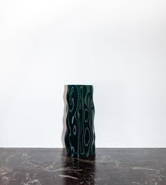 Tall Forest Green Magma Vase by Mana