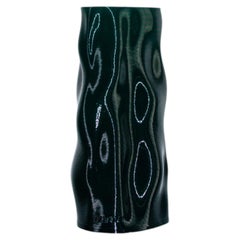 Tall Forest Green Magma Vase by Mana