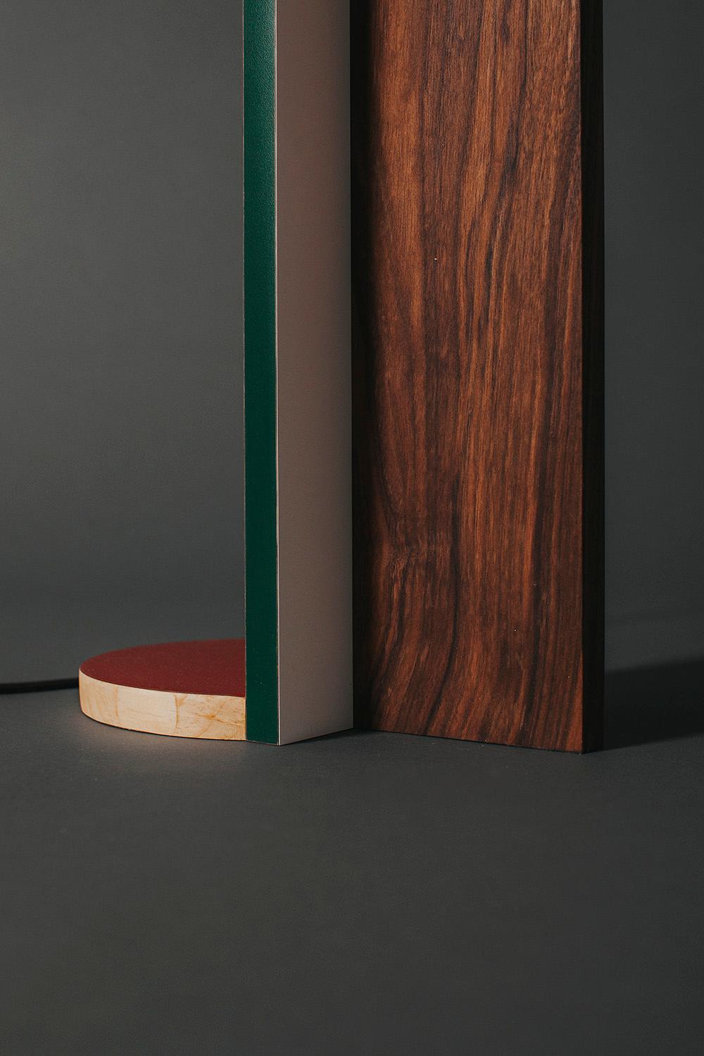 Contemporary Tall Formica Floor Lamp by Owl