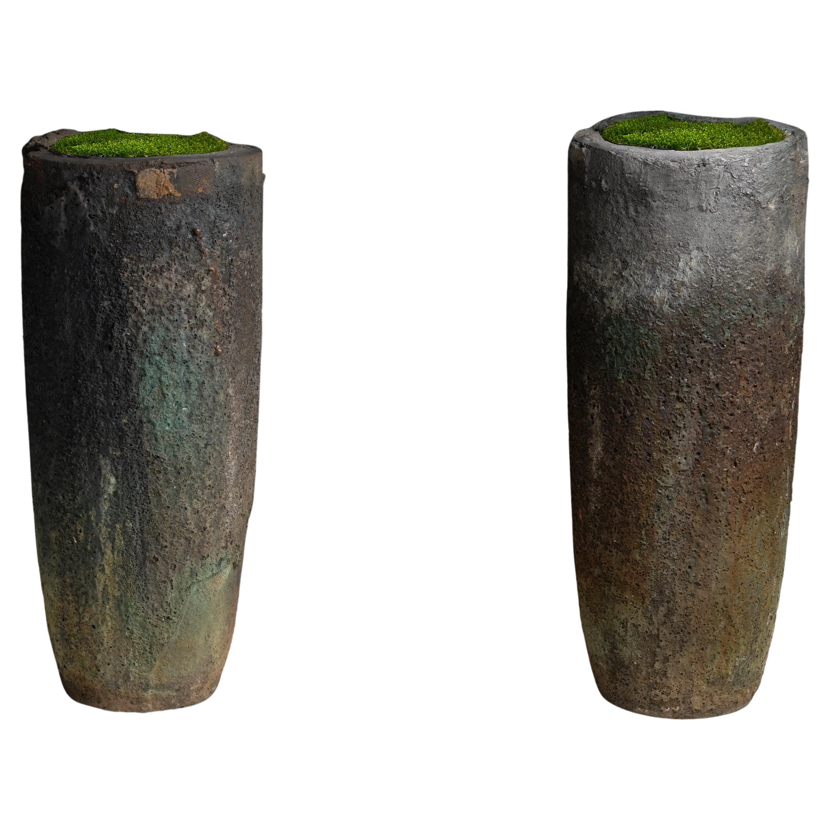 Maceteros de fundición altos, Francia 1950