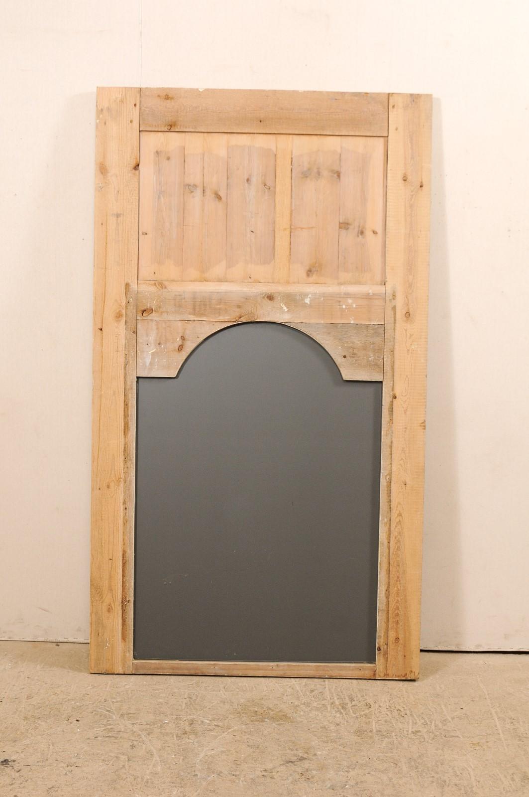 A Lovely French 19th Century Painted Wood Trumeau Mirror, 6.25 Ft. Tall  For Sale 3