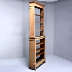 Tall French Bleached Oak Bookcase or Étagère with Adjustable Shelves