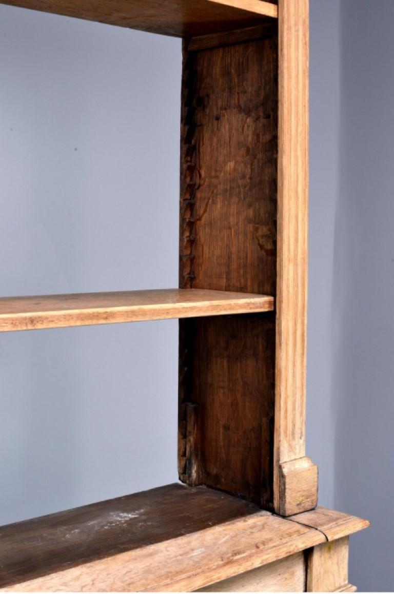 Tall French Bleached Oak Bookcase or Étagère with Adjustable Shelves 1