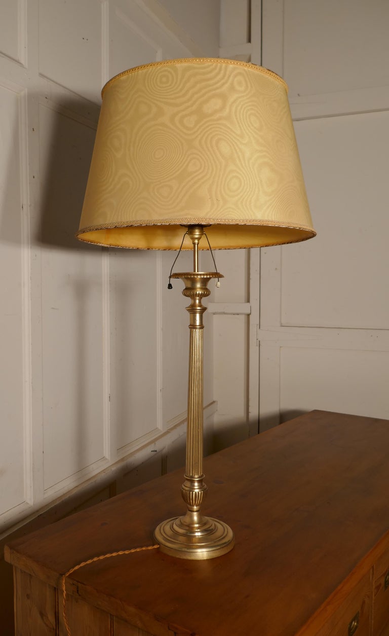 Tall French Brass Table Lamp at 1stDibs