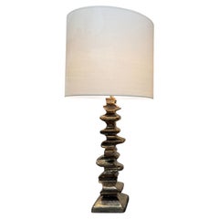 Tall french bronze table lamp circa 1970