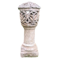 Tall French Cast Stone Garden Lantern