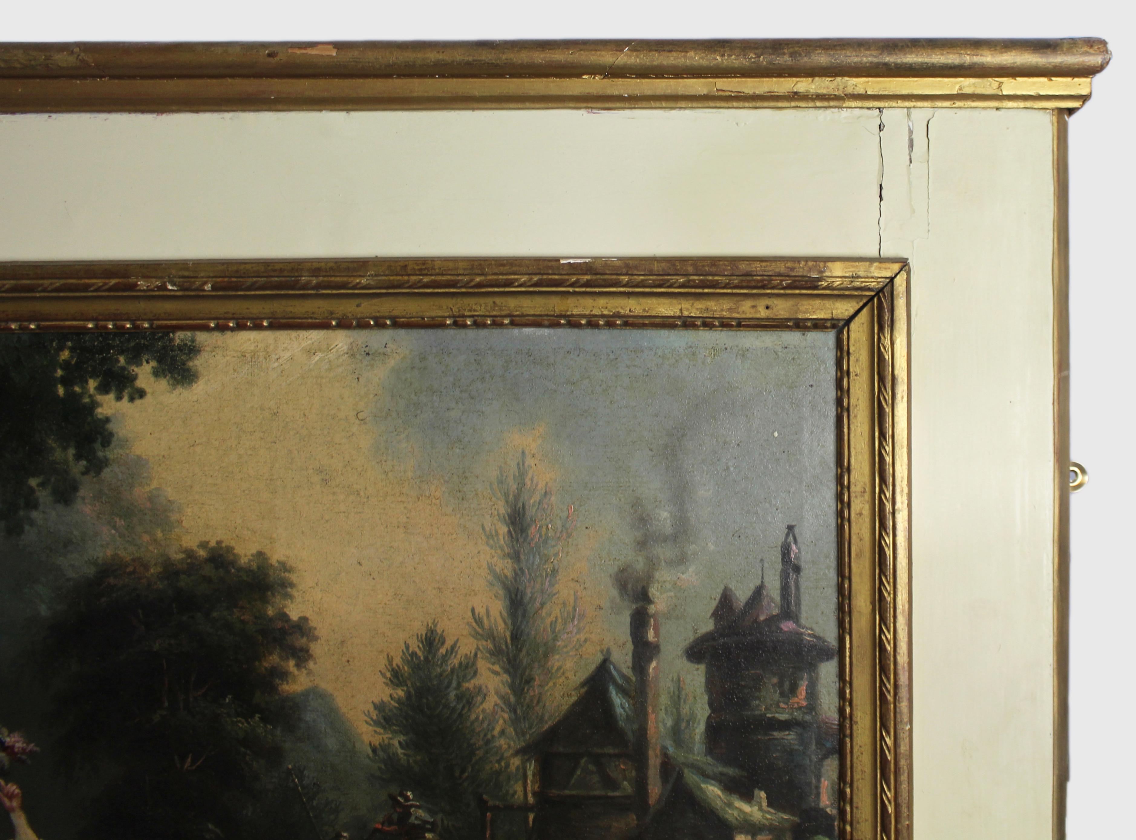 Großer französischer Château-Trumeau-Spiegel im Angebot 1