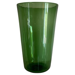 Tall French handblown vase pontil mark