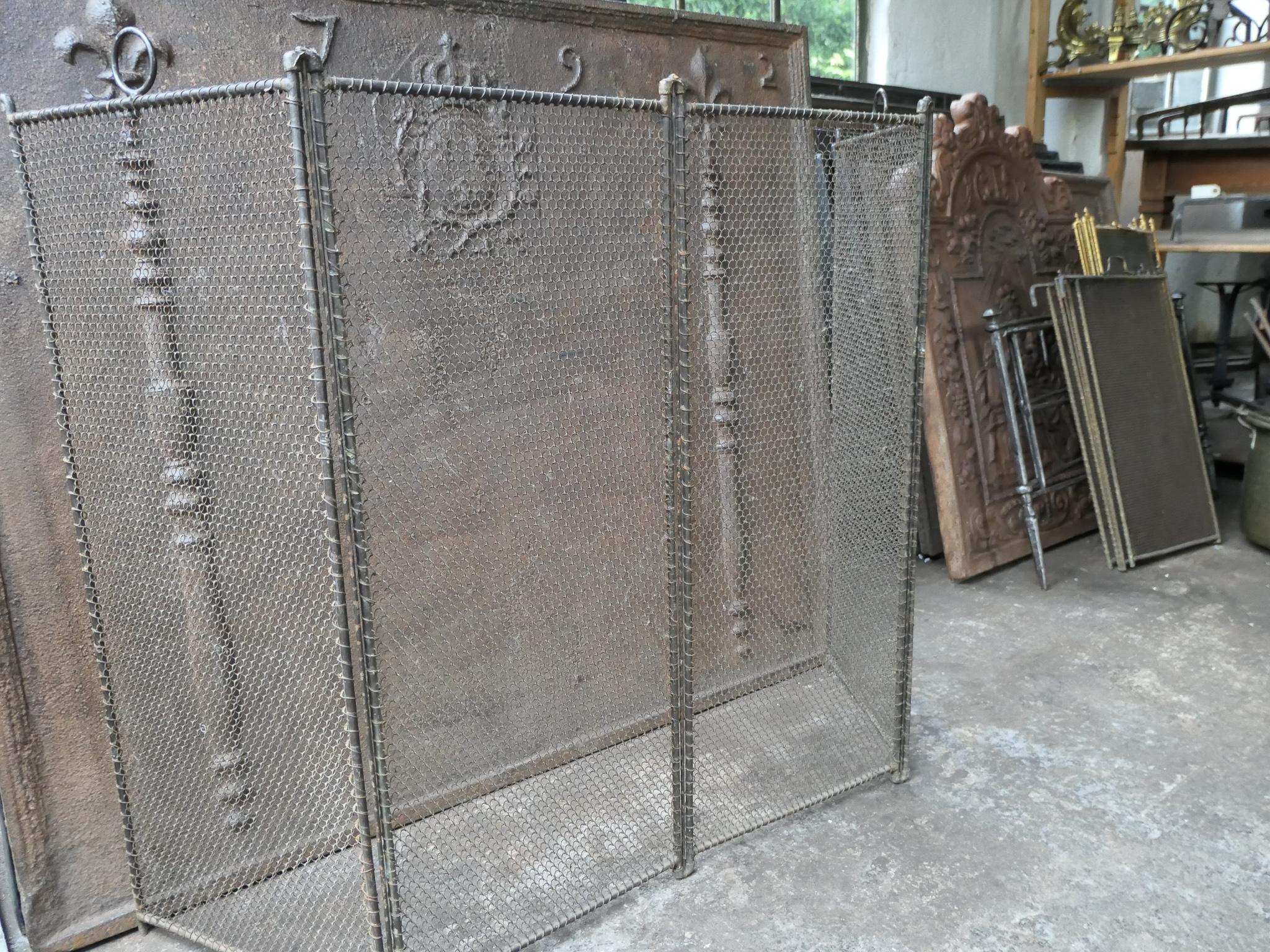 Tall French Napoleon III Fireplace Screen or Fire Screen, 19th Century 7