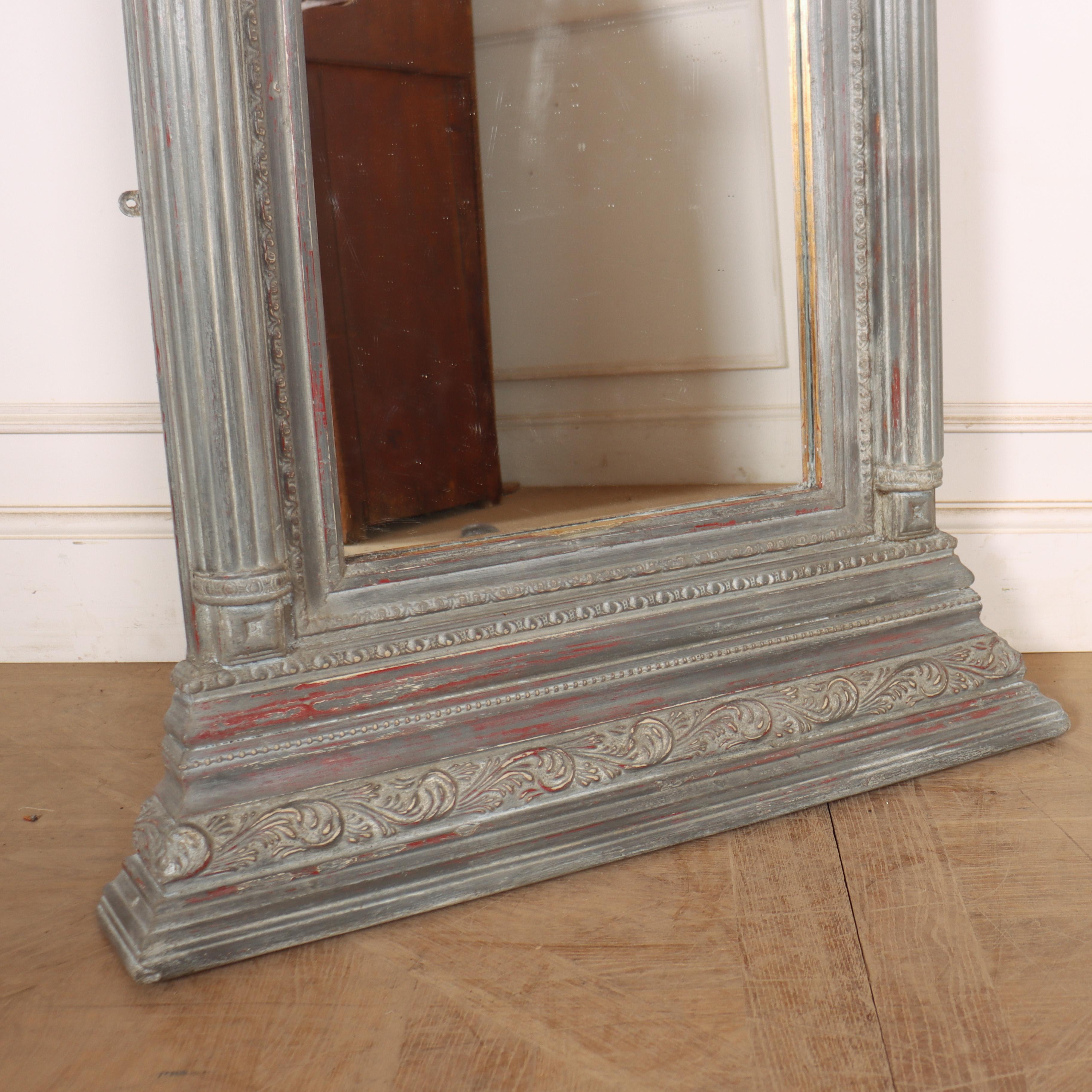 Grand miroir de coiffeuse peint à la française en vente 3