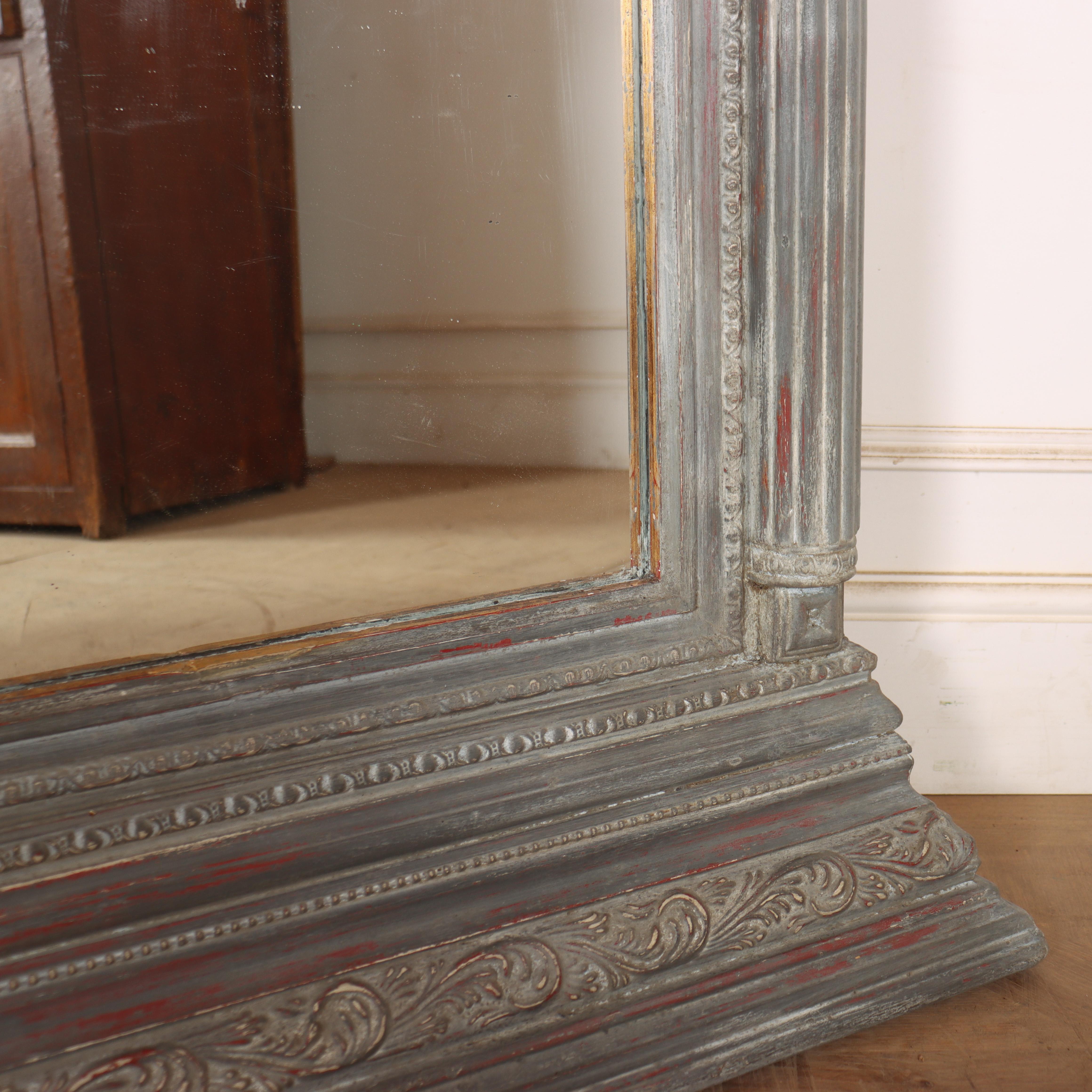 20ième siècle Grand miroir de coiffeuse peint à la française en vente