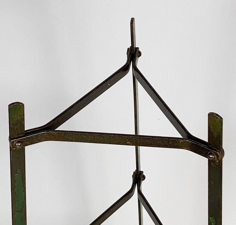 Tall French Pan or Pot Stand of Painted Metal 13