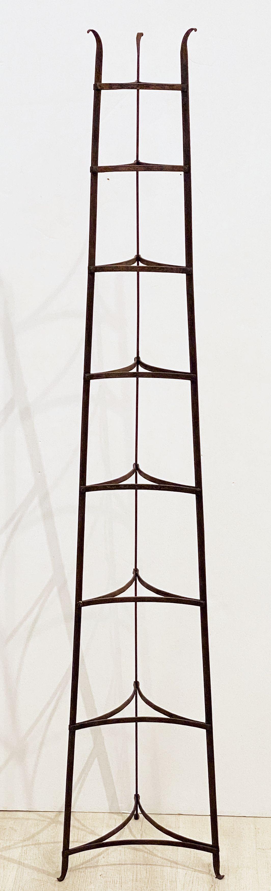 Tall French Pan or Pot Stand of Wrought Iron 7
