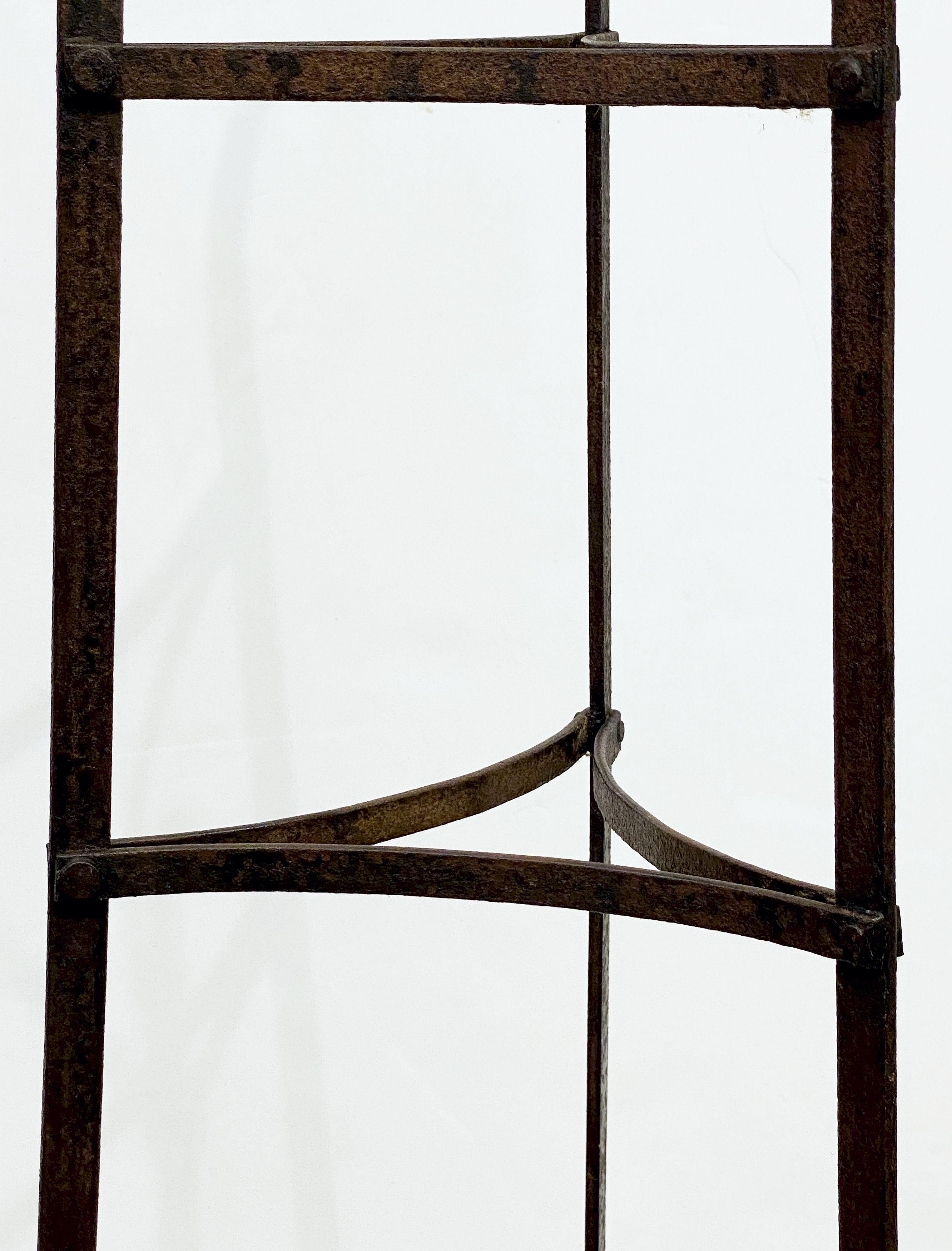 Tall French Pan or Pot Stand of Wrought Iron 2