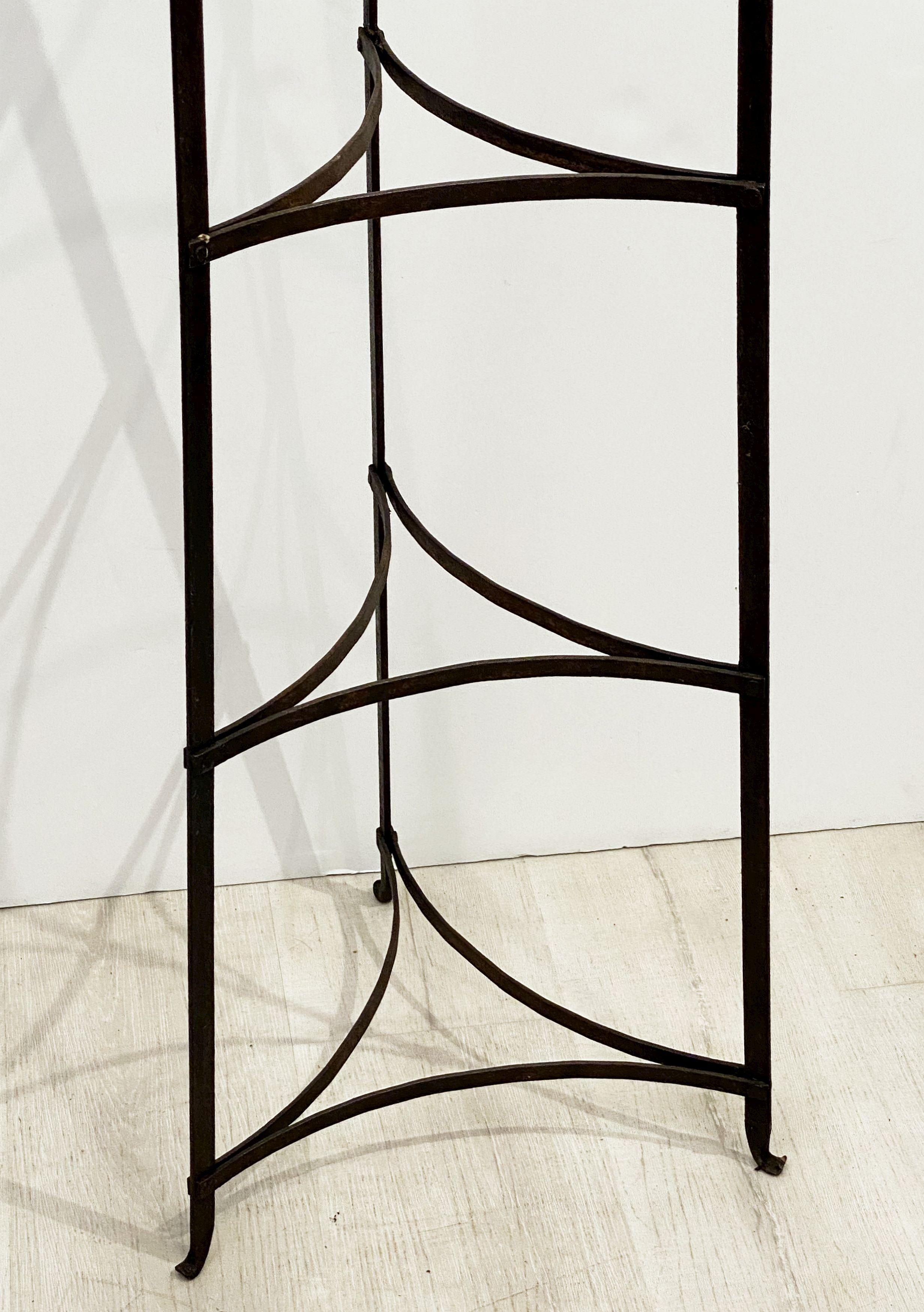 Tall French Pan or Pot Stand of Wrought Iron 3