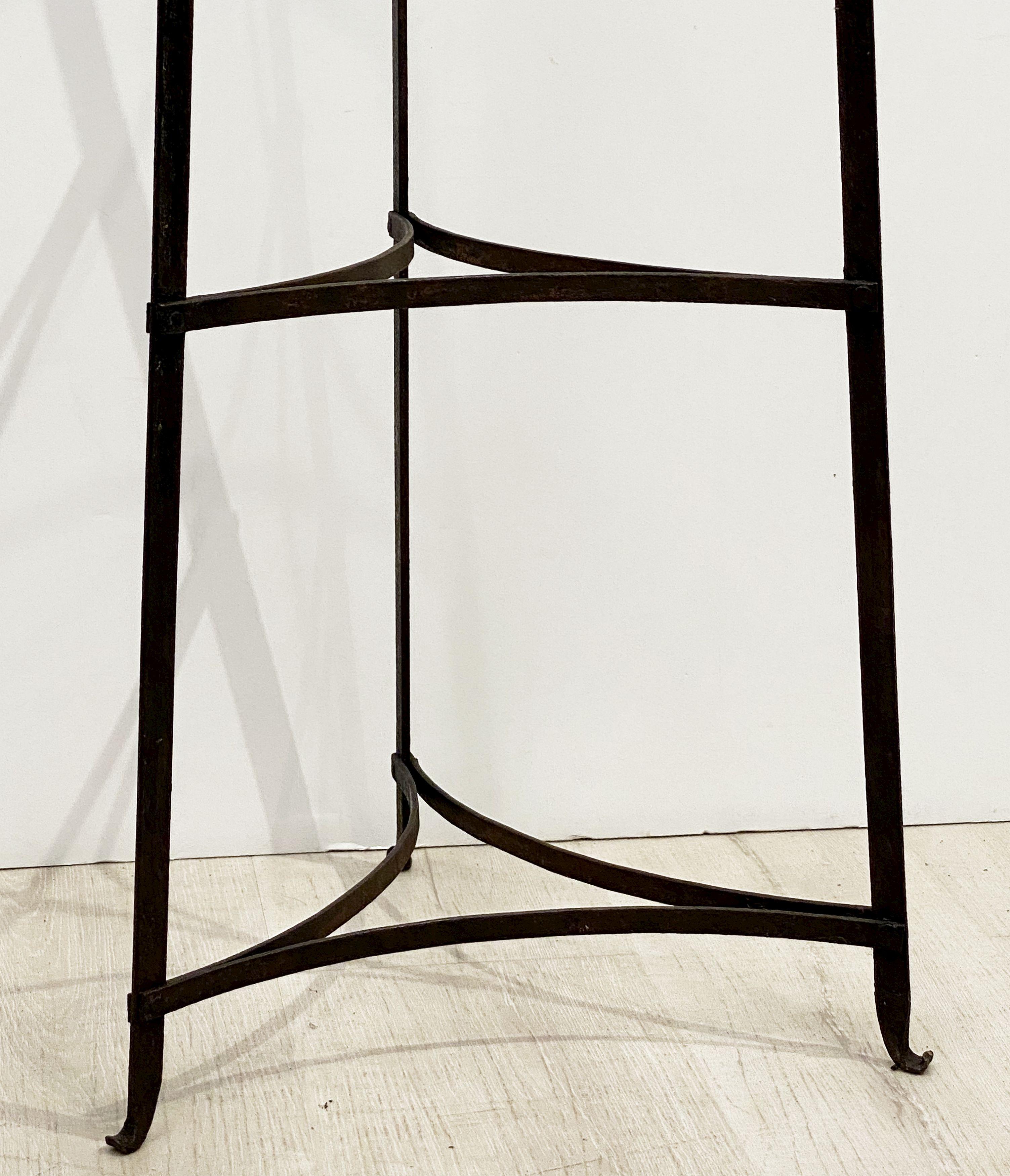 Tall French Pan or Pot Stand of Wrought Iron 4