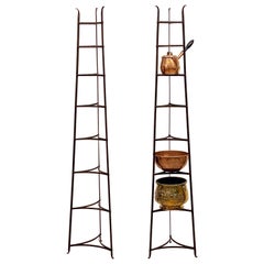 Tall French Pan or Pot Stand of Wrought Iron