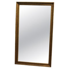 Tall French Rectangular Mirror with Aged Gilt Frame