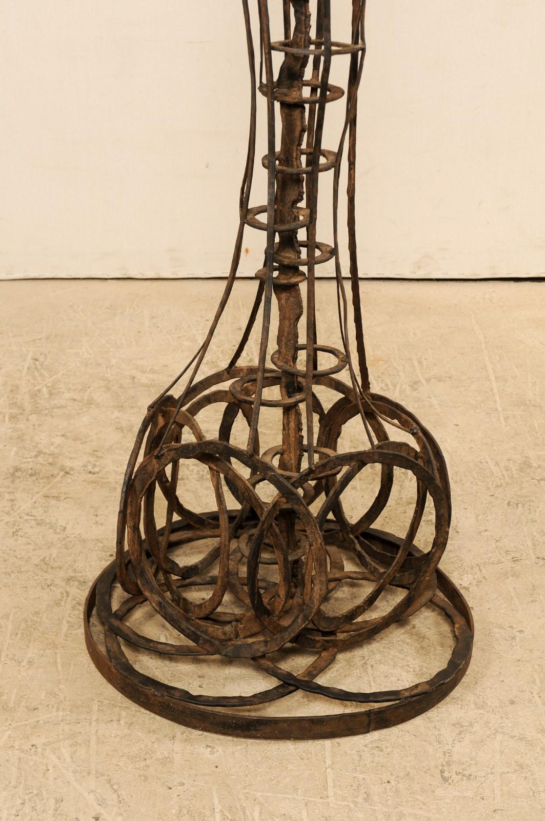 Tall French Sculptural Iron Abstract Art Piece, circa 1930s-1940s For Sale 3
