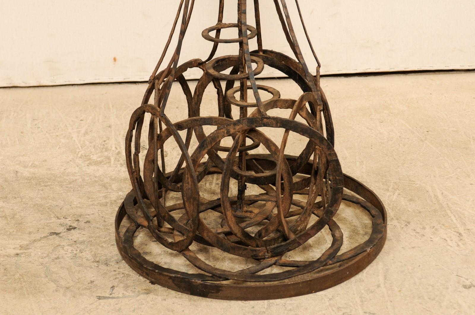 Tall French Sculptural Iron Abstract Art Piece, circa 1930s-1940s For Sale 4