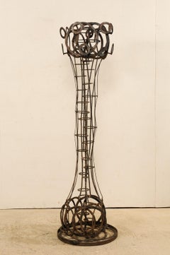 Tall French Sculptural Iron Abstract Art Piece, circa 1930s-1940s